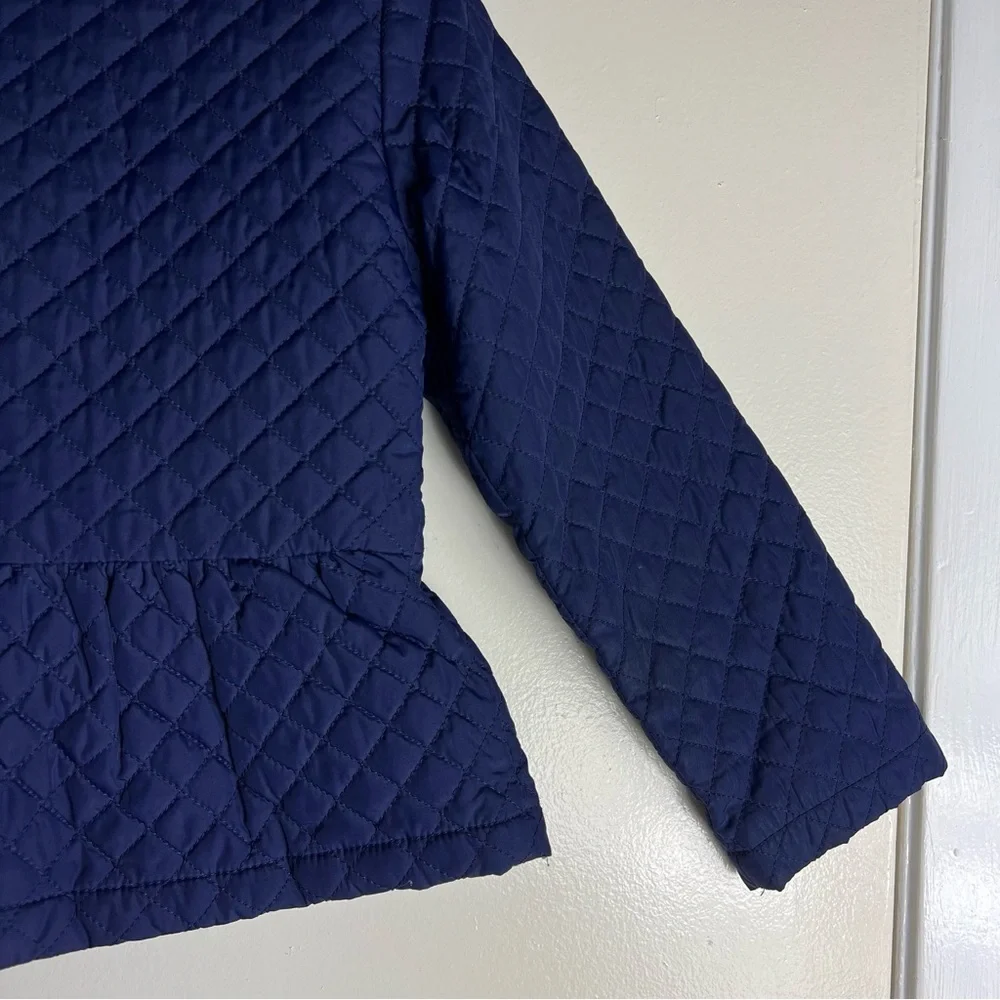 Gymboree Navy Quilted Jacket Girls Size‎ 5/6 Lightweight Zip Up Coat